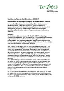 Ratsresolution Detmold